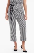Women's J.crew Crossover Silk Twill Pants - Black