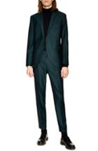 Men's Topman Banbury Slim Fit Suit Trousers X 34 - Green