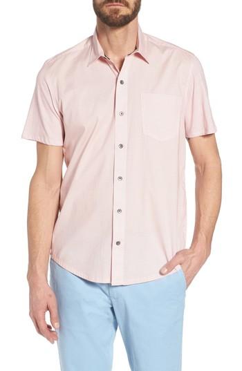 Men's W.r.k Square Slim Fit Dot Sport Shirt - Pink
