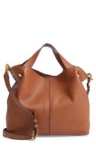 Vince Camuto Small Niki Leather Tote - Brown