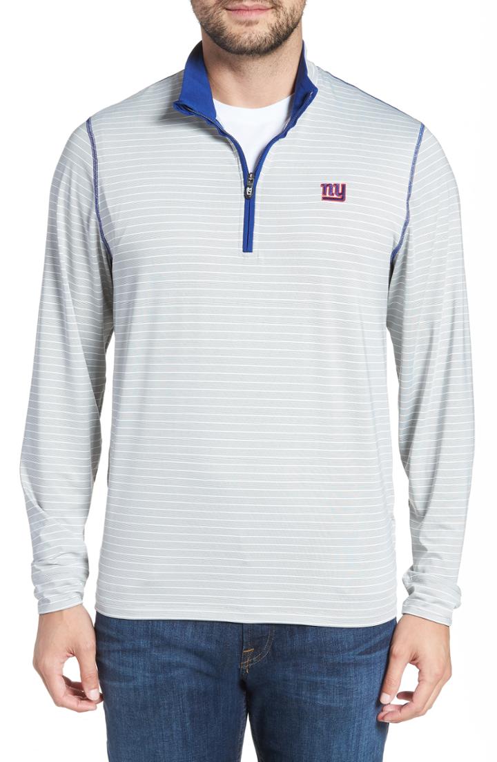 Men's Cutter & Buck Meridian Half Zip Pullover, Size - Blue