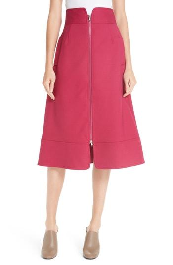 Women's Sea Zip Front A-line Skirt - Pink