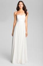 Women's Jenny Yoo Monarch Sweetheart Neckline Layered Chiffon Gown