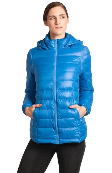 Women's Modern Eternity Lightweight Puffer Convertible Maternity Jacket - Blue