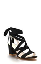Women's Shoes Of Prey Cross Strap Sandal .5 B - Black