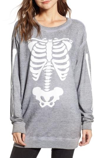 Women's Wildfox X-ray Vision Road Trip Sweatshirt - Grey