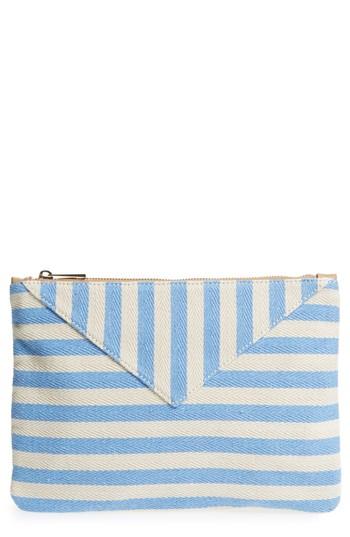 Sole Society Mini Panel Stripe Pouch - Blue