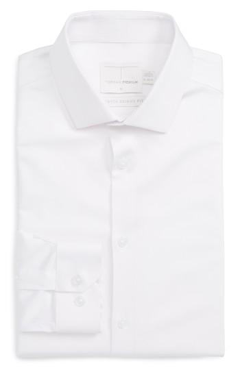 Men's Topman Stretch Cotton Shirt - White