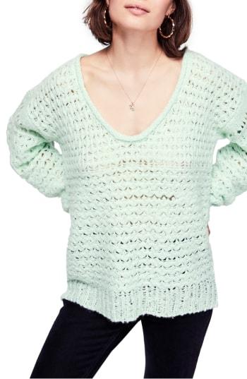 Women's Free People Crashing Waves Pullover - Blue/green