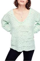 Women's Free People Crashing Waves Pullover - Blue/green