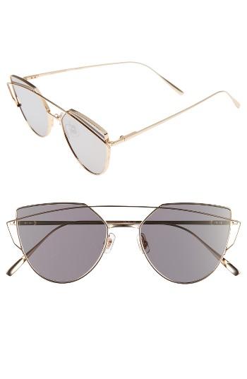 Women's Gentle Monster Love Punch 55mm Titanium Aviator Sunglasses - Gold Mirror