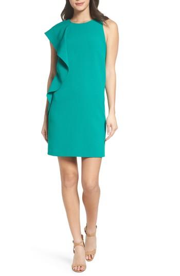 Women's Chelsea28 Asymmetrical Ruffle Shift Dress - Green