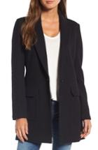 Women's James Perse Brushed Fleece Long Jacket - Black