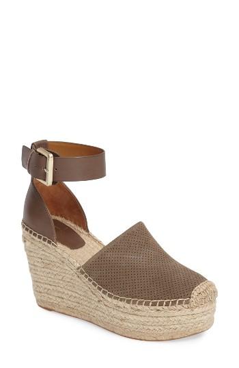Women's Marc Fisher Ltd Aaron Platform Wedge Espadrille M - Green