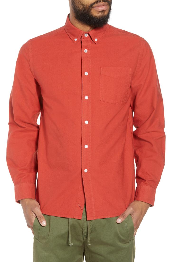 Men's Saturdays Nyc Crosby Oxford Woven Shirt