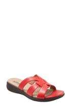 Women's Softwalk Thompson Slide Sandal N - Red