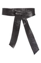 Women's Givenchy Stitched Leather Belt, Size - Black