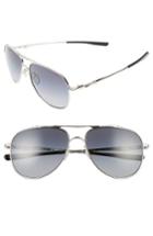 Women's Oakley Elmont 58mm Polarized Aviator Sunglasses - Chrome/ Grey P