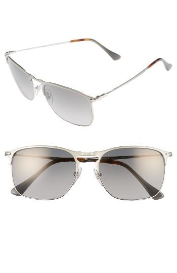 Men's Persol Evolution 58mm Polarized Aviator Sunglasses -