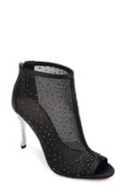Women's Jewel Badgley Mischka Jodie Crystal Embellished Mesh Bootie .5 M - Black