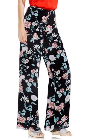 Women's Vince Camuto Floral Gardens Wide Leg Pants - Black