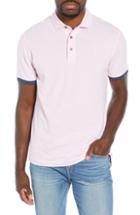 Men's Rodd & Gunn Hampstead Contrast Trim Pique Polo - Pink