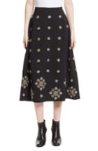 Women's Elizabeth And James Lottie Embellished Midi Skirt - Black