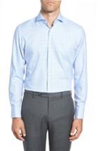 Men's Boss Mark Sharp Fit Check Dress Shirt .5r - Blue