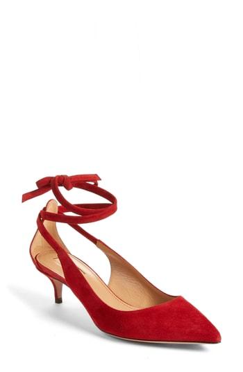 Women's Aquazzura Milano Ankle Wrap Pump Us / 34eu - Red