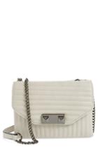 Violet Ray New York Quilted Faux Leather Crossbody Bag - Grey