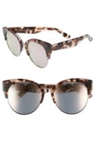Women's Diff Stella 55mm Polarized Cat Eye Sunglasses - Himalayan Tortoise/ Taupe