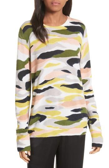 Women's Equipment Shane Camo Print Cashmere Sweater - White