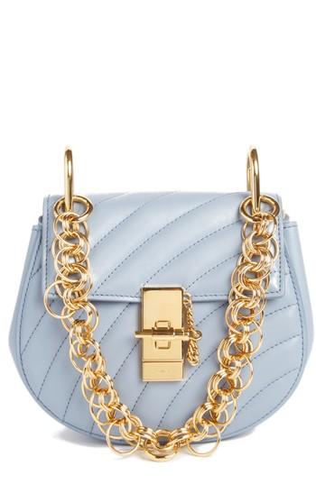 Chloe Mini Drew Bijoux Leather Shoulder Bag - Blue