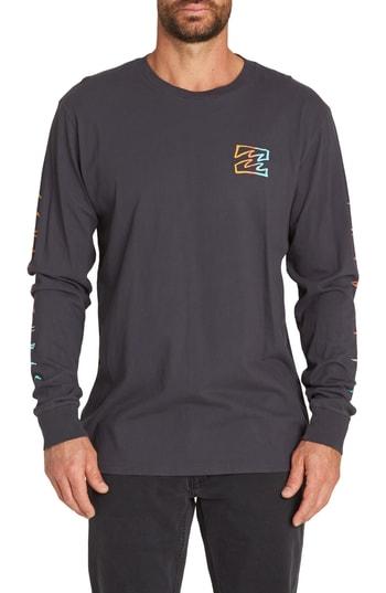 Men's Billabong Oscura Long Sleeve T-shirt - Grey