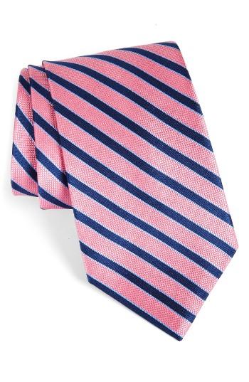 Men's Nordstrom Men's Shop Marvelous Stripe Silk Tie, Size X-long - Pink