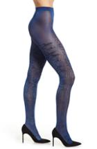 Women's Hysteria By Happy Socks Opaque Tights - Blue