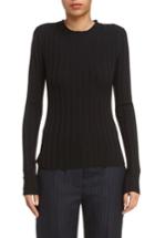 Women's Acne Studios Carina Fitted Crewneck Sweater - Black