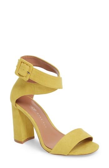 Women's Topshop Sinitta Crossover Lace-up Sandal .5us / 37eu W - Yellow