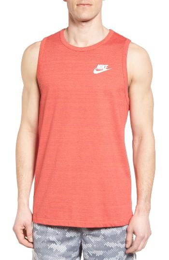 Men's Nike Mesh Back Training Tank - Red