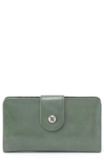 Women's Hobo Danette Glazed Continental Wallet - Green