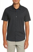 Men's Travis Mathew Terry Print Sport Shirt - Black