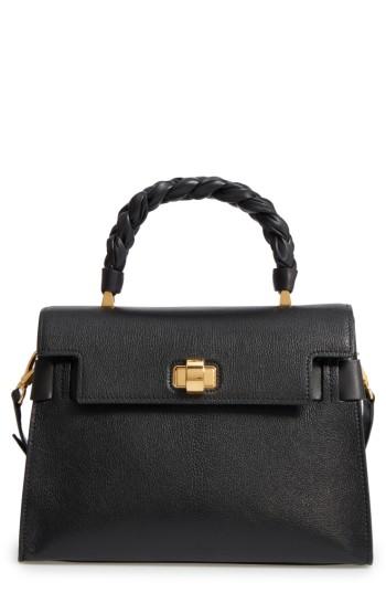 Miu Miu Madras Click Goatskin Leather Satchel - None
