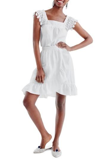 Women's J.crew Linen Ruffle Skirt