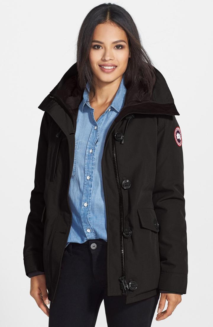 Women's Canada Goose 'rideau' Slim Fit Down Parka (10-12) - Black