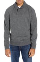 Men's Nordstrom Men's Shop Shawl Collar Fleece Sweatshirt, Size - Black