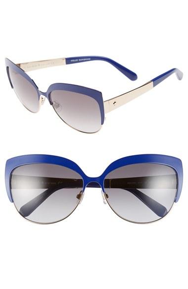 Women's Kate Spade New York 'raelyn' 59mm Cat Eye Sunglasses - Lapis