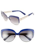 Women's Kate Spade New York 'raelyn' 59mm Cat Eye Sunglasses - Lapis
