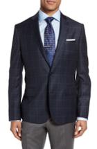 Men's Nordstrom Classic Fit Plaid Wool Sport Coat R - Blue