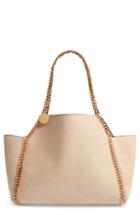 Stella Mccartney Shaggy Deer Reversible Faux Leather Tote - Ivory
