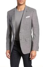 Men's Boss Hutsons Trim Fit Wool Blend Sport Coat R - Grey